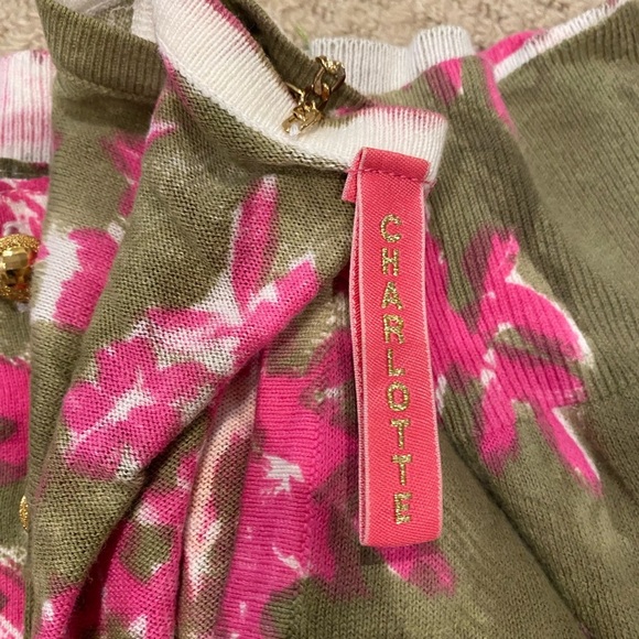 Charlotte Tarantola Floral Button-Down Cardigan Size S - Picture 4 of 11